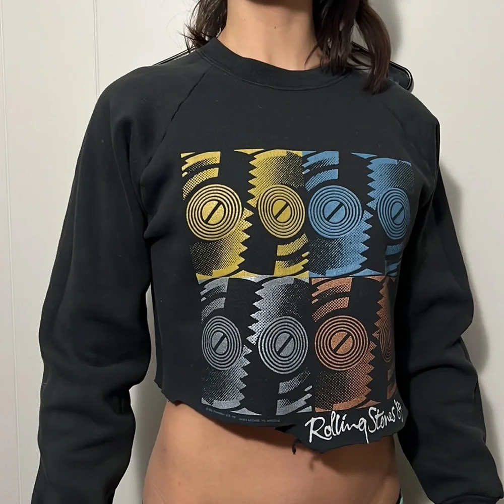 Vintage Hard To Find Rolling Stones 1989 Crewneck Sweater Fruit Of The Loom Tag